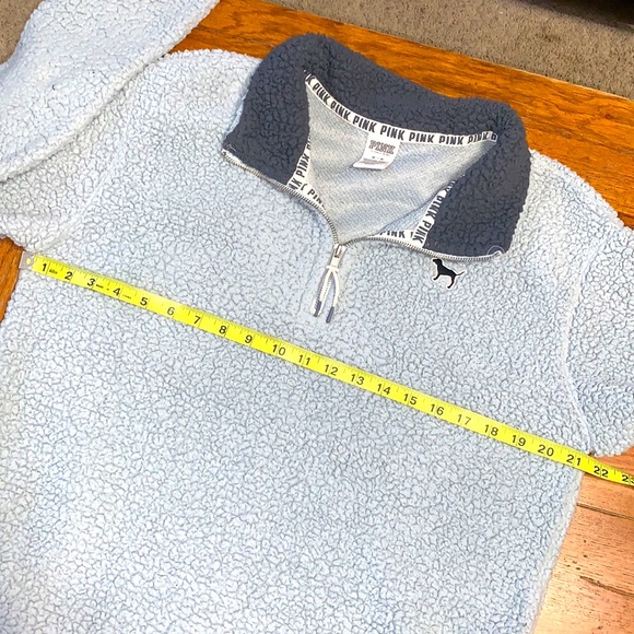 PINK🌹Victoria’s Secret💕Sherpa Fuzzy Pullover with Zipper MEDIUM🌹 - Picture 9 of 11